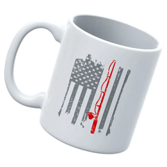 Fishing Rod American Flag 11oz Mug